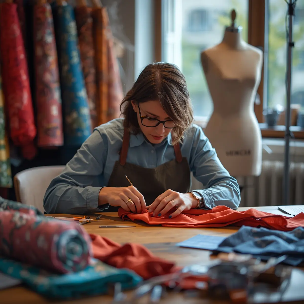tailor at work